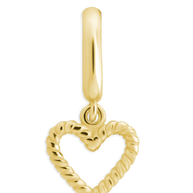 Sterling Silver Braided Heart Outline Charm