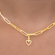 Sterling Silver Braided Heart Outline Charm
