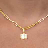 Sterling Silver Book Charm