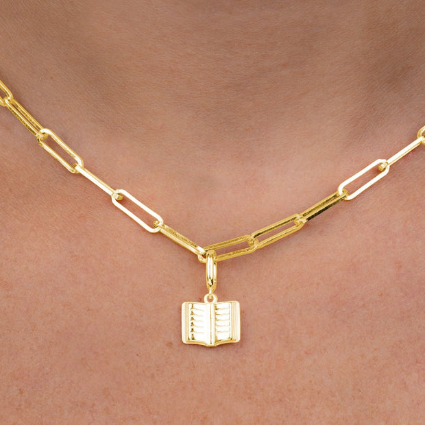 Sterling Silver Book Charm