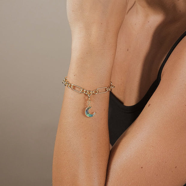 Blue Moon Abalone Charm