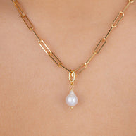 Sterling Silver Baroque Pearl Charm