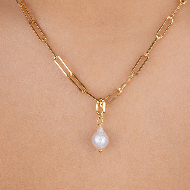 Sterling Silver Baroque Pearl Charm