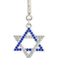 CZ Star of David Charm