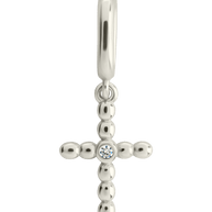 Sterling Silver CZ Cross Charm