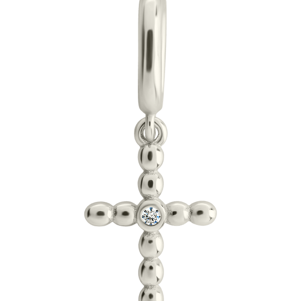 Sterling Silver CZ Cross Charm