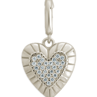Sterling Silver CZ Heart Charm