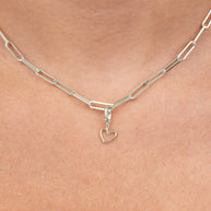 Sterling Silver Polished Heart Outline Charm
