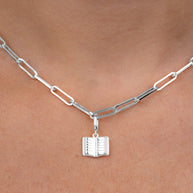 Sterling Silver Book Charm