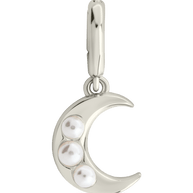 Sterling Silver Pearl Moon Charm