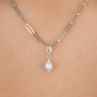 Sterling Silver Baroque Pearl Charm