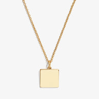 Square Charm Necklace, 21''
