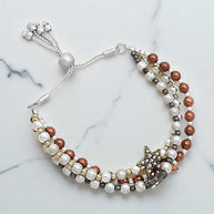 Pave Star Beaded Bracelet