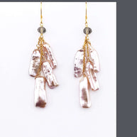 Blush Stick Pearl Earrings