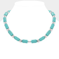 Bead Accented Turquoise Necklace