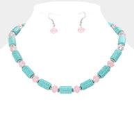 Bead Accented Turquoise Necklace