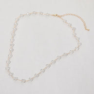 Faceted Bead Station Chain Necklace