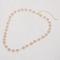 Faceted Bead Station Chain Necklace