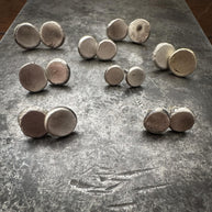 Recycled Sterling Silver Minimalist Studs | River Pebble Stud Earrings | Everyday Jewelry