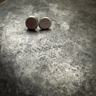 Recycled Sterling Silver Minimalist Studs | River Pebble Stud Earrings | Everyday Jewelry