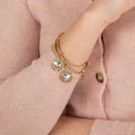 Mother Daughter Charm Bangles, Set of 2
