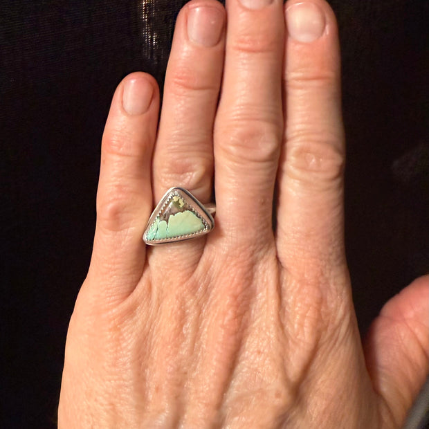 Turquoise Triangle Ring| Royston Turquoise Ring