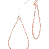 Hammered Teardrop Dangle Earring