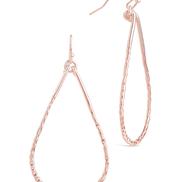Hammered Teardrop Dangle Earring