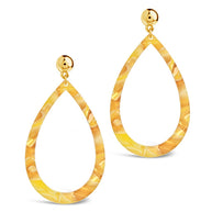 Teardrop Resin Stud Earrings