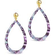 Teardrop Resin Stud Earrings