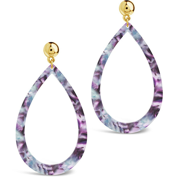 Teardrop Resin Stud Earrings