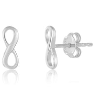 Sterling Silver Heart & Infinity Earring Set of 3