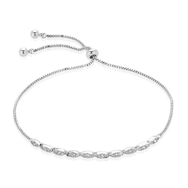 Marquise Cut CZ Slider Bracelet