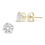 Sterling Silver 5mm CZ Stud Earrings