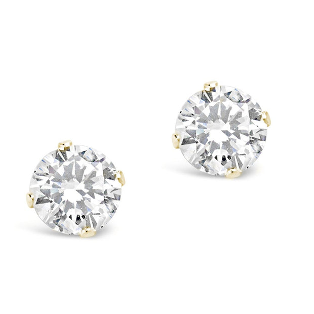 Sterling Silver 5mm CZ Stud Earrings