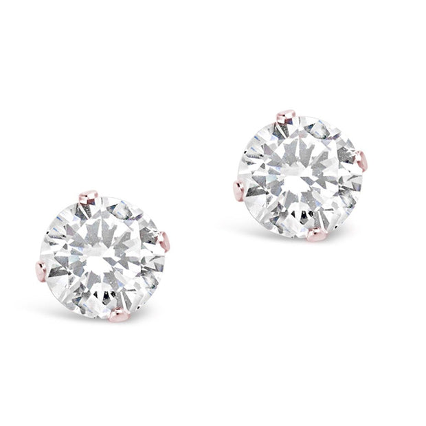 Sterling Silver 5mm CZ Stud Earrings