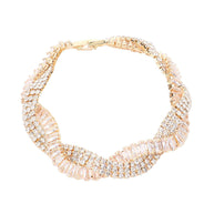 Braided CZ Evening Bracelet