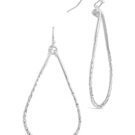Hammered Teardrop Dangle Earring