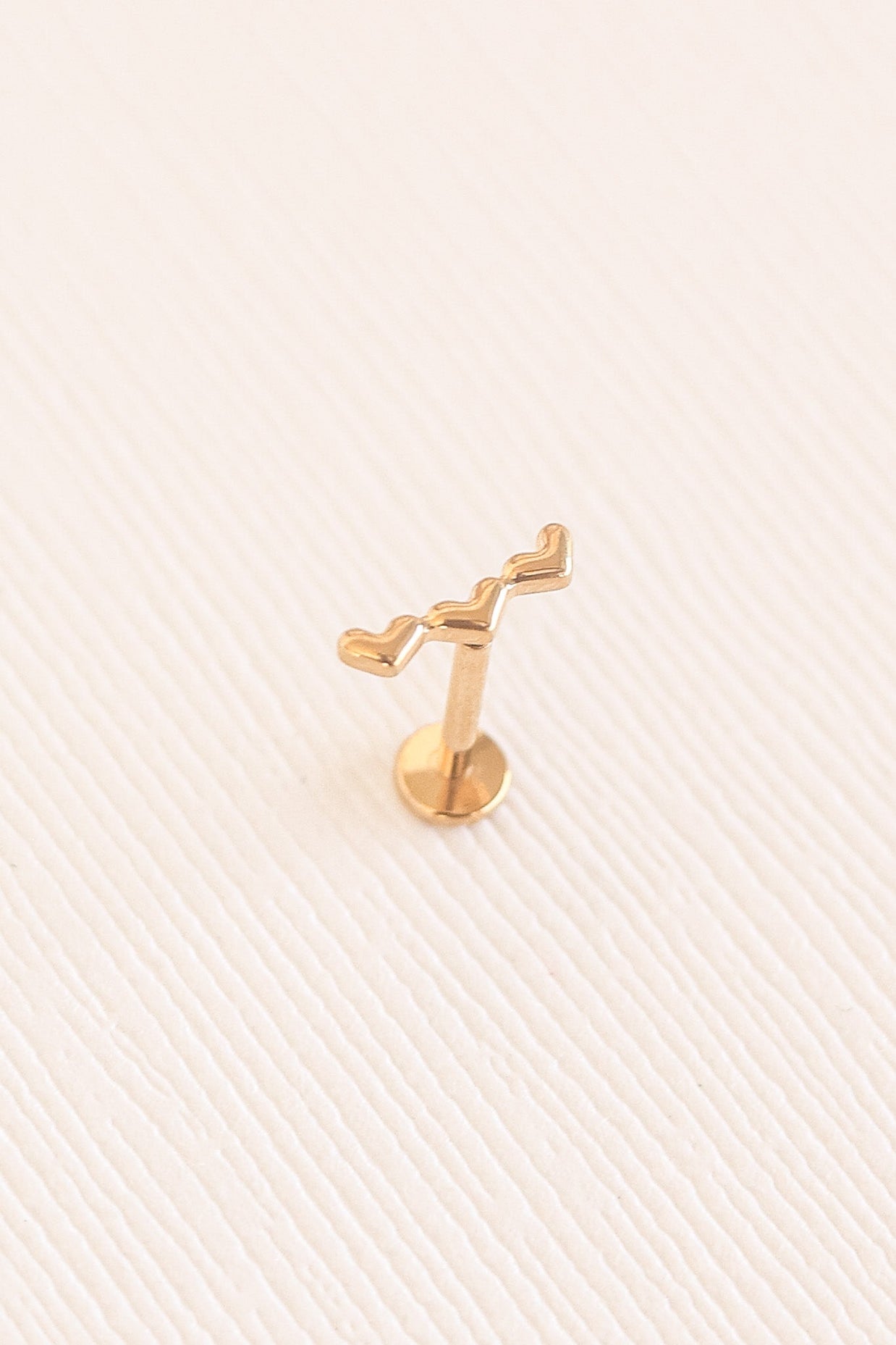 Heart Trio Flat Back Stud