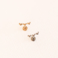 Heart Trio Flat Back Stud