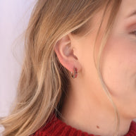 Diamond Hoop in Red