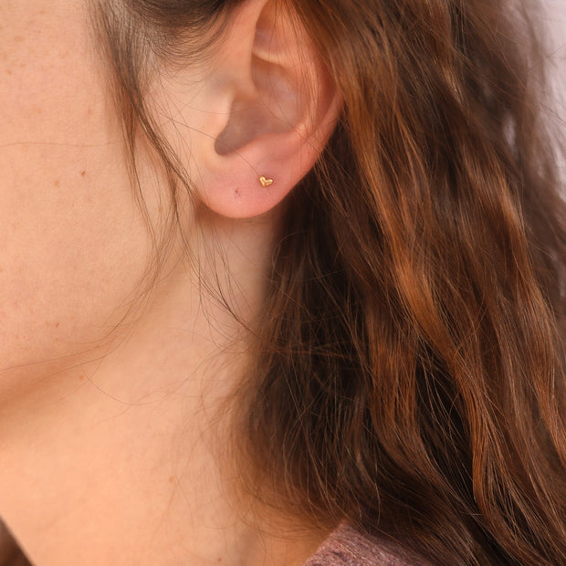 Tiny Heart Flat Back Stud
