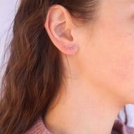 Heart Trio Flat Back Stud