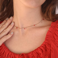 Madison Necklace in Red