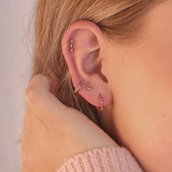Heart Trio Flat Back Stud