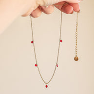 Madison Necklace in Red