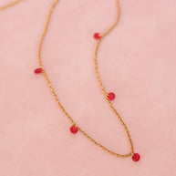 Madison Necklace in Red