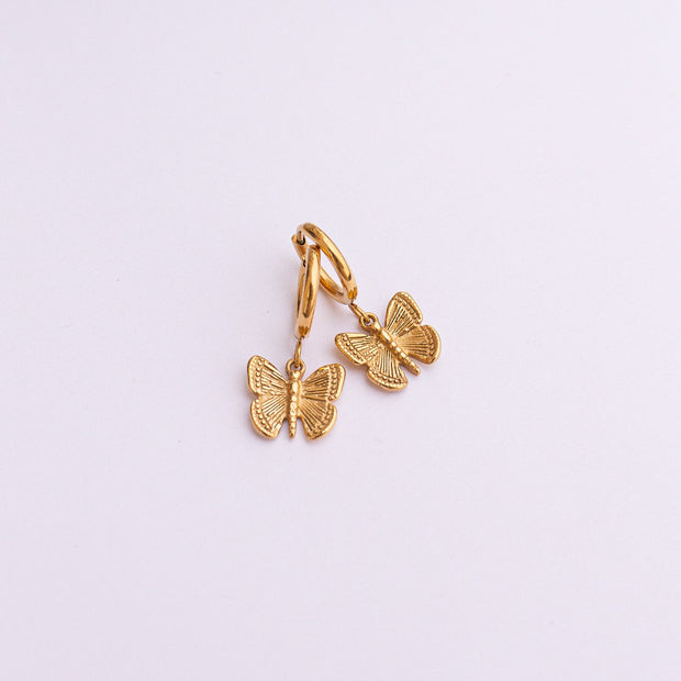 Butterfly Huggie Hoop