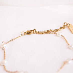 Evelynn Anklet in Freshwater Pearl