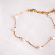 Evelynn Anklet in Freshwater Pearl